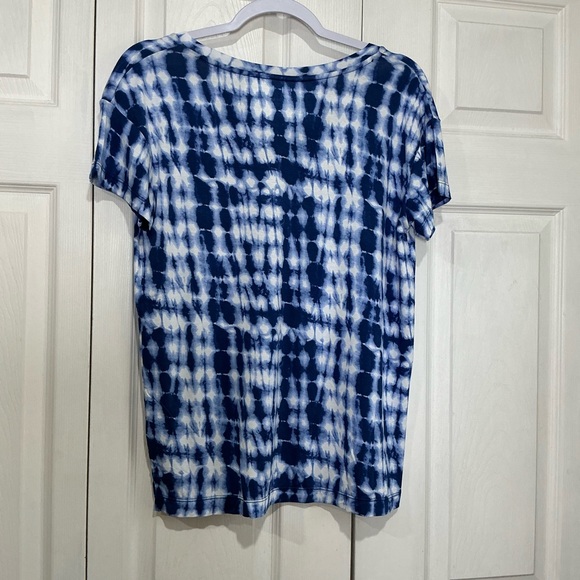 🖤 NWOT Koolaburra by UGG Blue and White Tie Dye Pattern Short Sleeve Pajamas PS - Picture 3 of 7